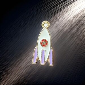 🔴 5 for $10 ONE Rocket Charm Pendant for Jewelry Making